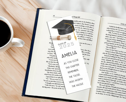 Personalized Graduation Bookmark