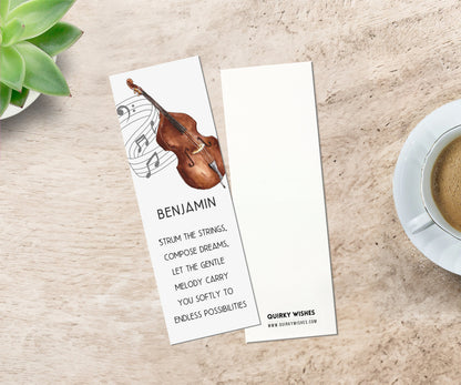 Personalized Guitar Bookmark