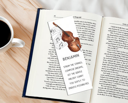 Personalized Guitar Bookmark