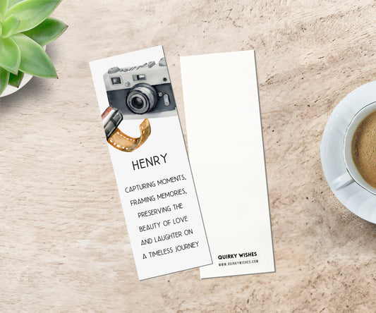 Personalized Photographer Bookmark