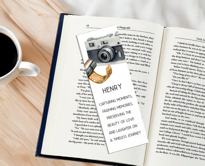 Personalized Photographer Bookmark