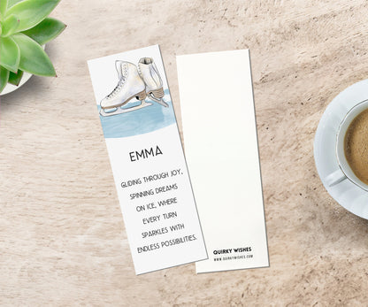 Personalized Ice Skater Bookmark