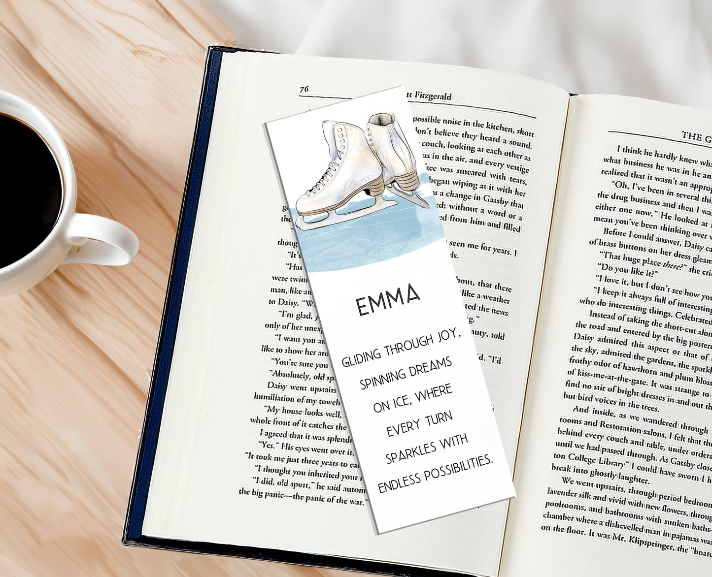 Personalized Ice Skater Bookmark
