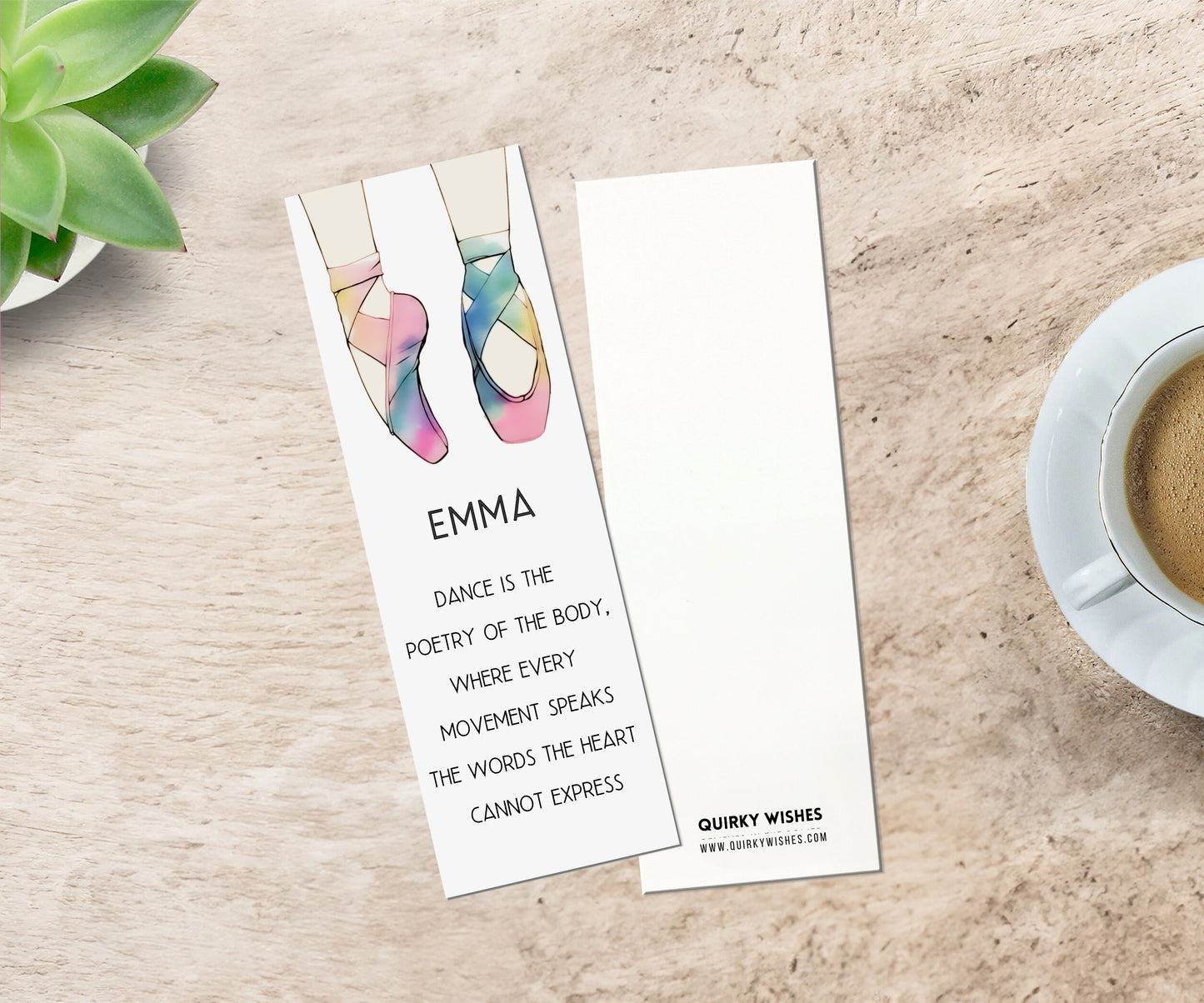 Personalized Dancer Bookmark