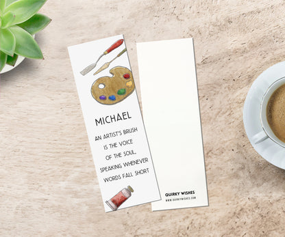 Personalized Artist Bookmark