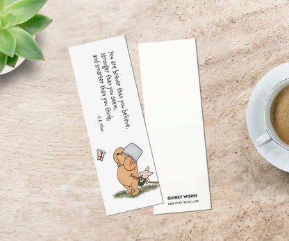Classic Pooh Bear Bookmark - You Are Braver Than You Think