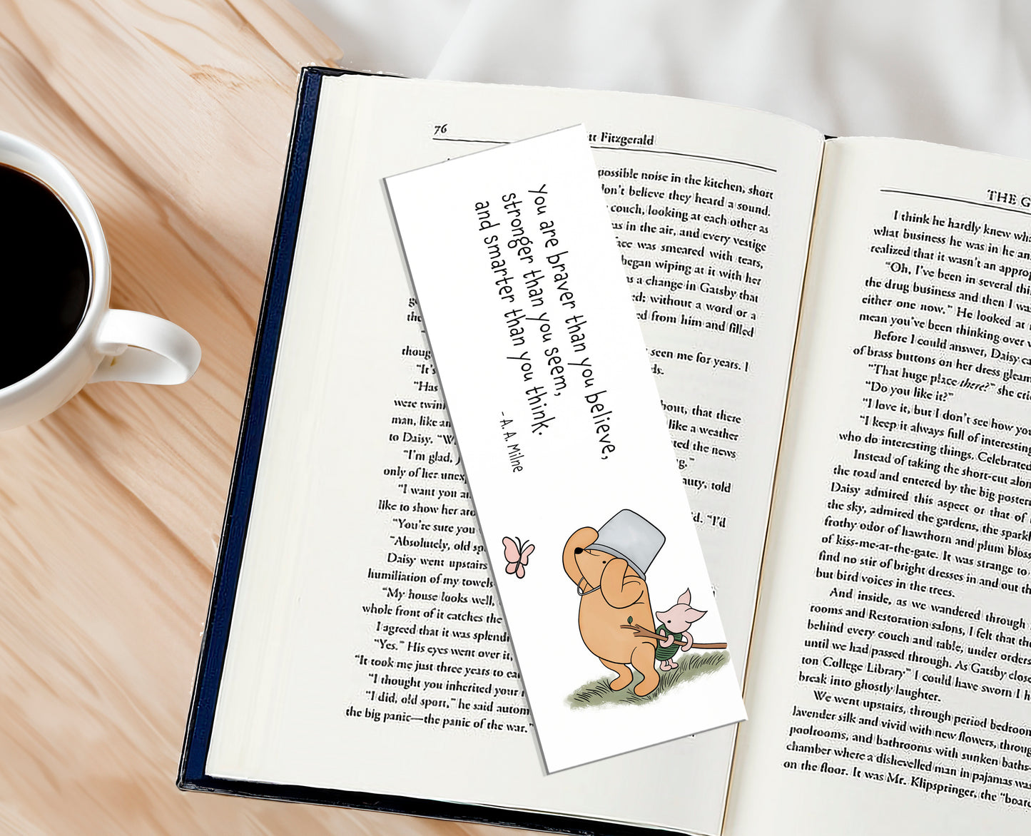 Classic Pooh Bear Bookmark - You Are Braver Than You Think