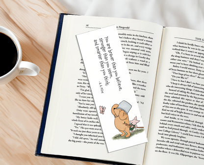 Classic Pooh Bear Bookmark - You Are Braver Than You Think