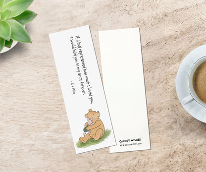 Classic Pooh Bear Bookmark - Hold You In My Arm Forever