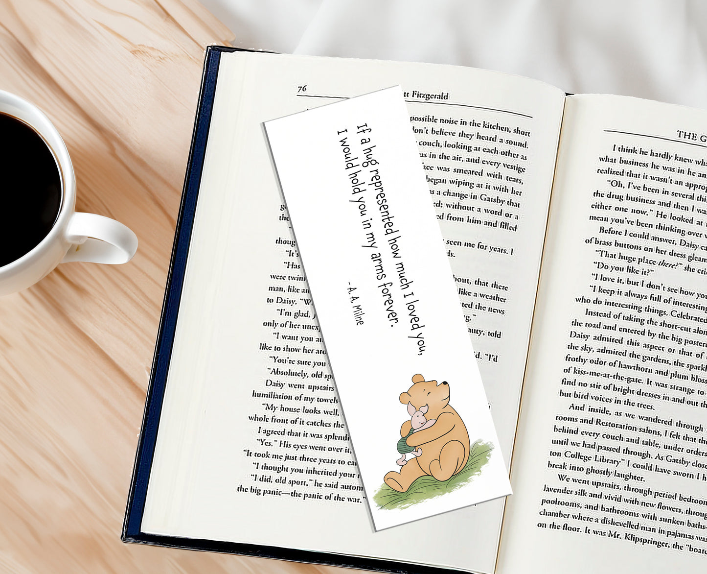 Classic Pooh Bear Bookmark - Hold You In My Arm Forever