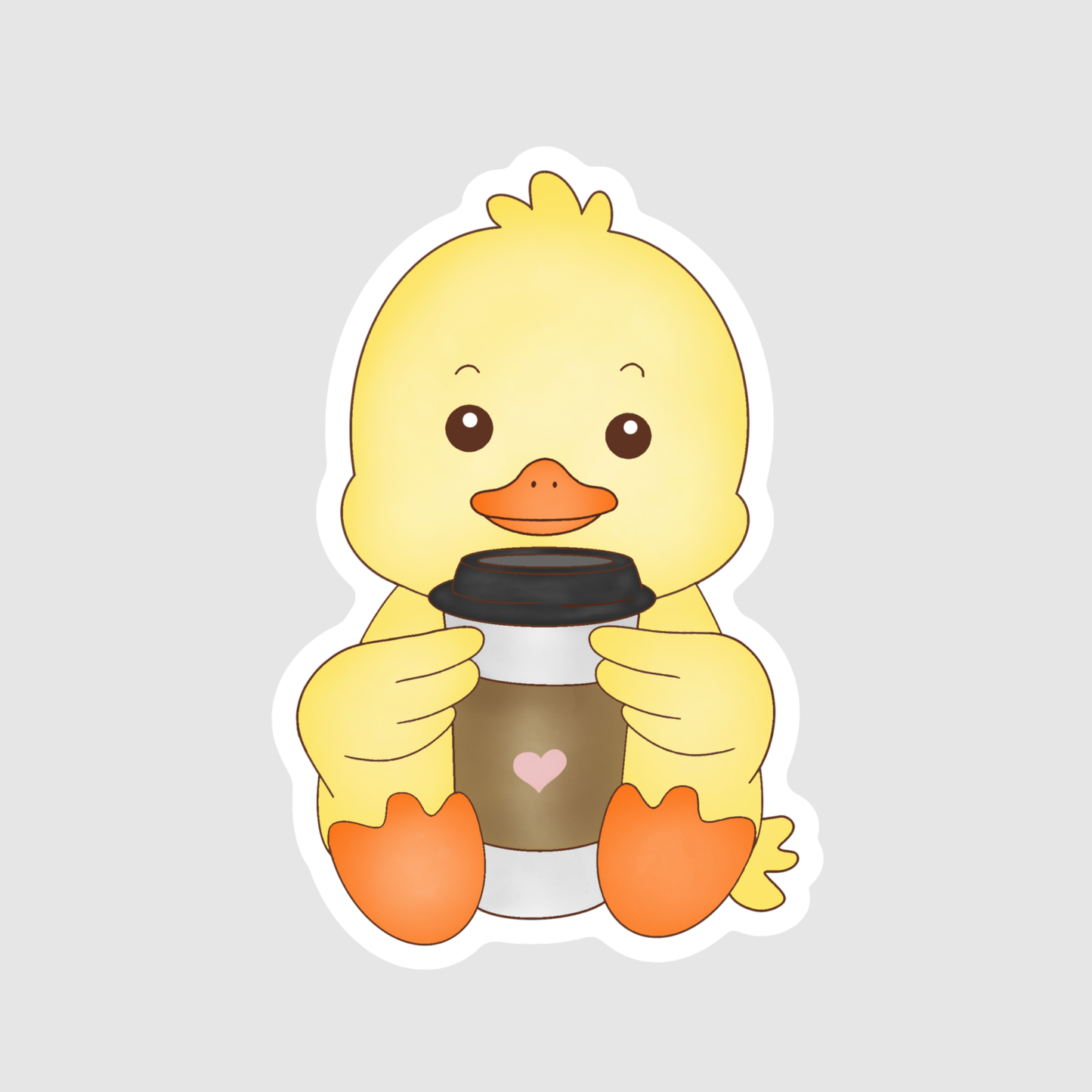 Anxious Chick with Coffee