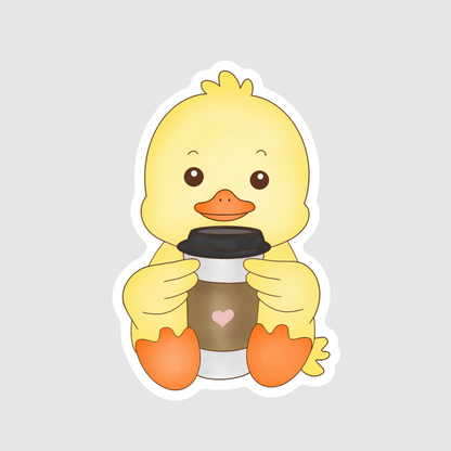 Anxious Chick with Coffee