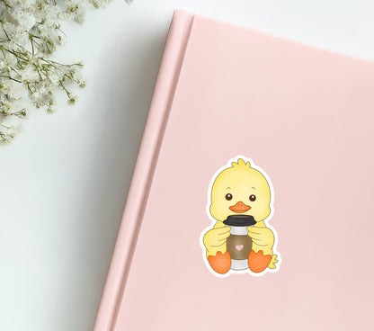 Anxious Chick with Coffee