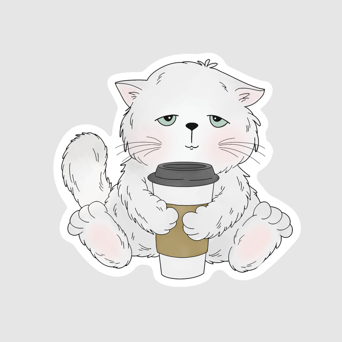 Grumpy Cat with Coffee