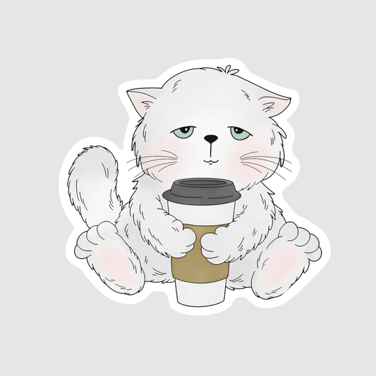 Grumpy Cat with Coffee
