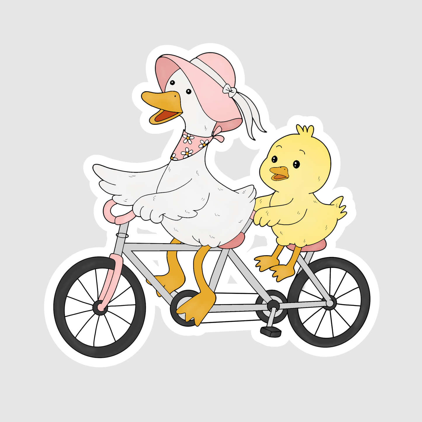 Goose and Chick Friendship