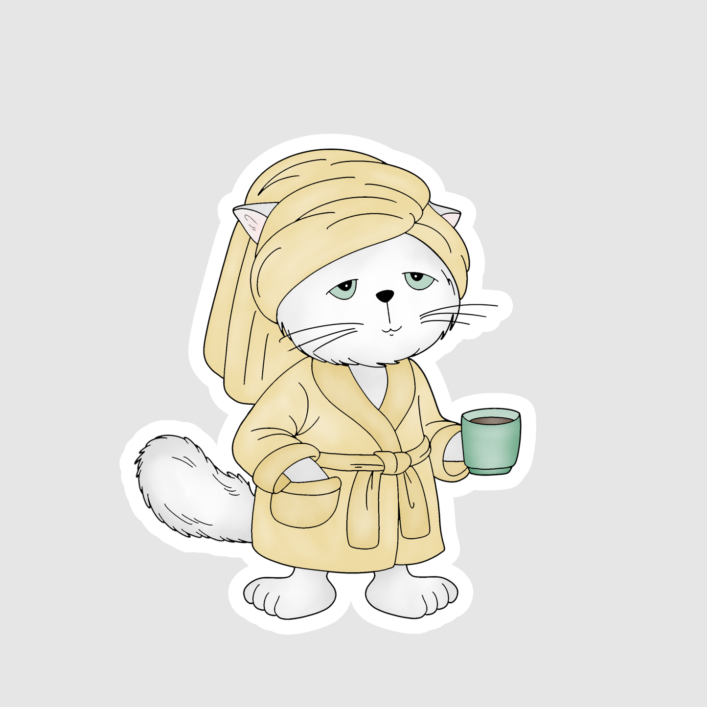 Grumpy Cat with Coffee