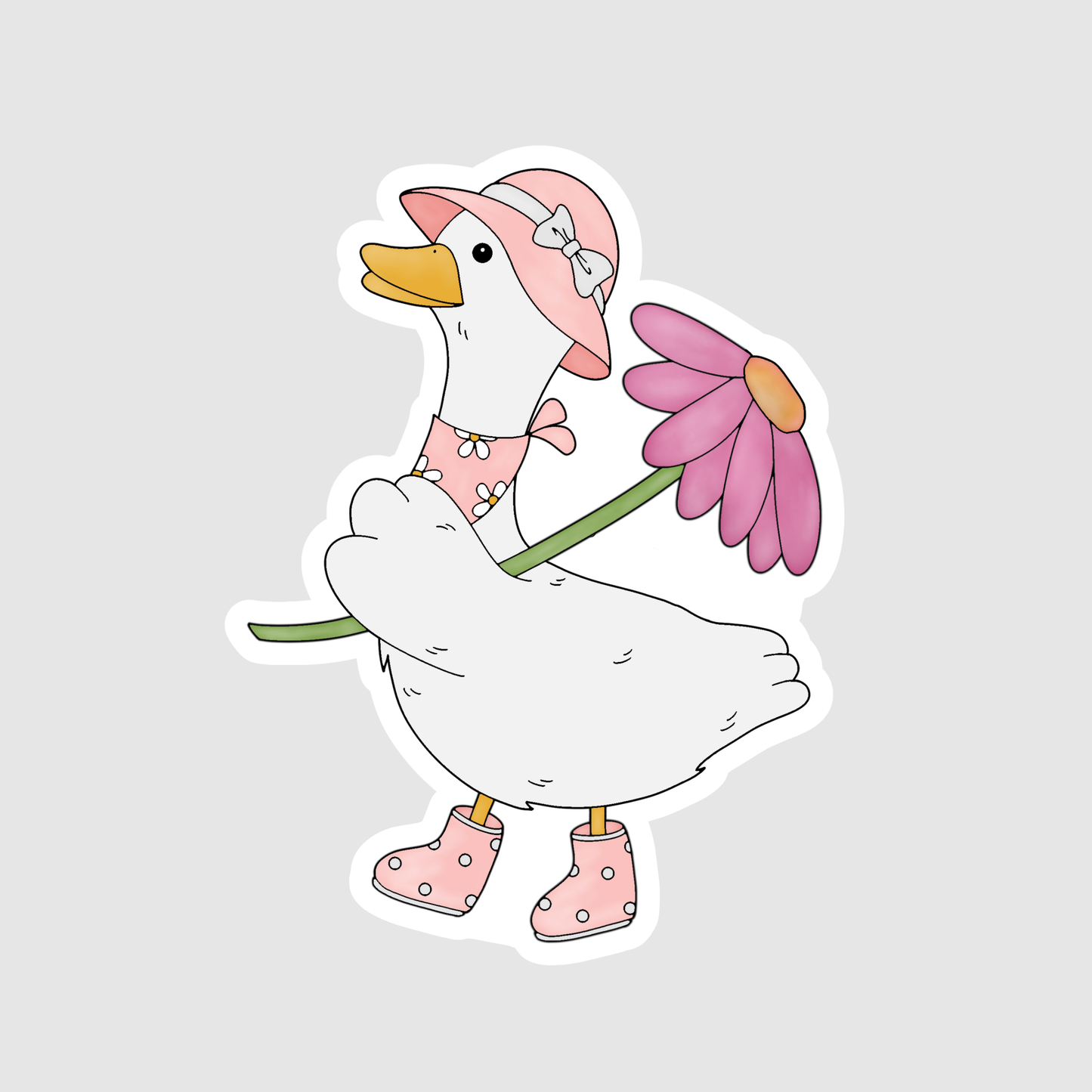 Silly Goose with Flower