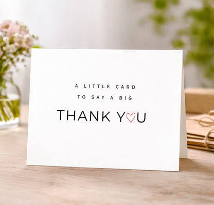 Thank You Card - A Little Card To Say A Big Thank You