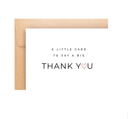 Thank You Card - A Little Card To Say A Big Thank You