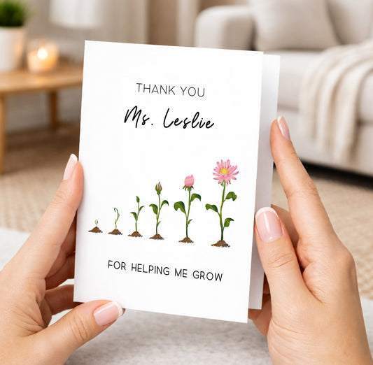 Personalized Thank You Card for Teacher