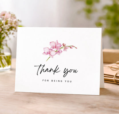 Thank You Card - Orchid