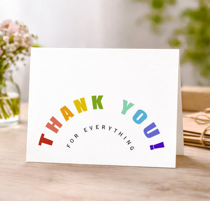 Thank You Card - Rainbow
