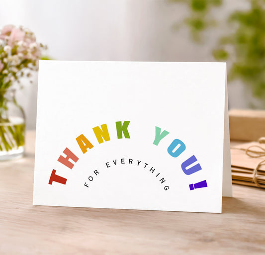 Thank You Card - Rainbow