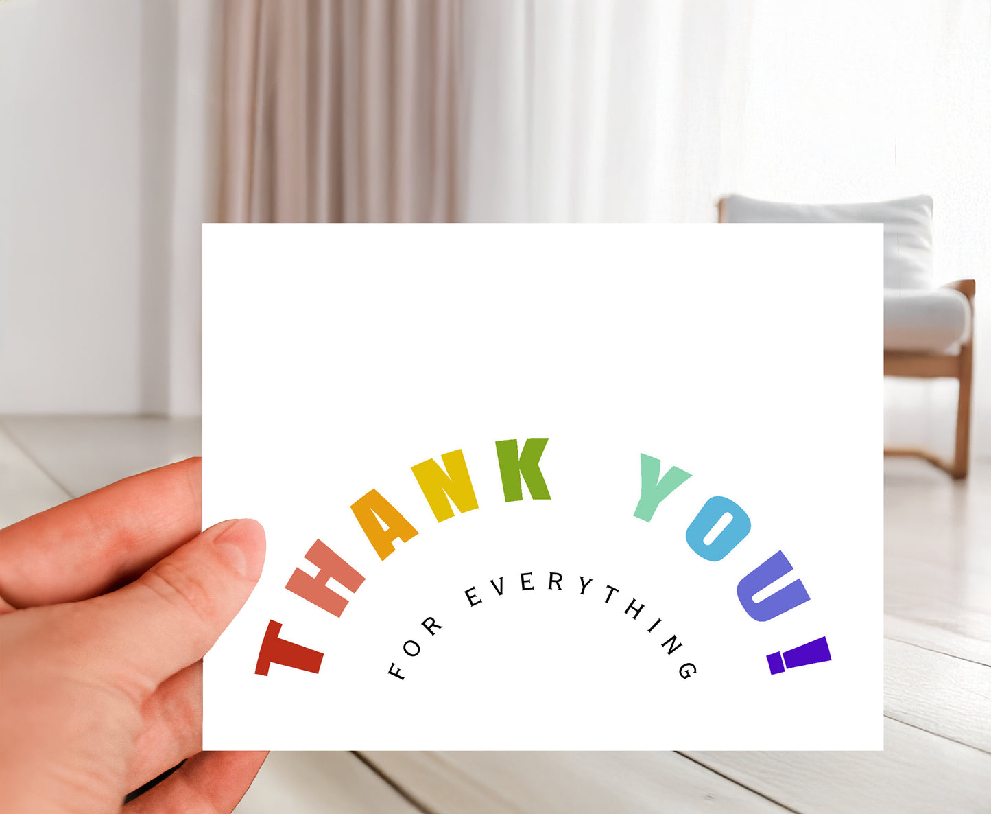 Thank You Card - Rainbow