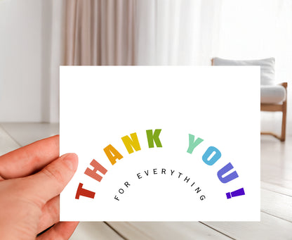 Thank You Card - Rainbow