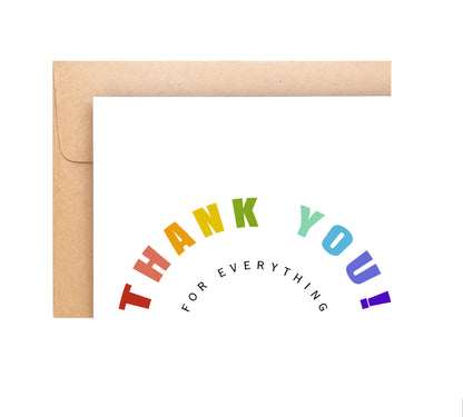 Thank You Card - Rainbow