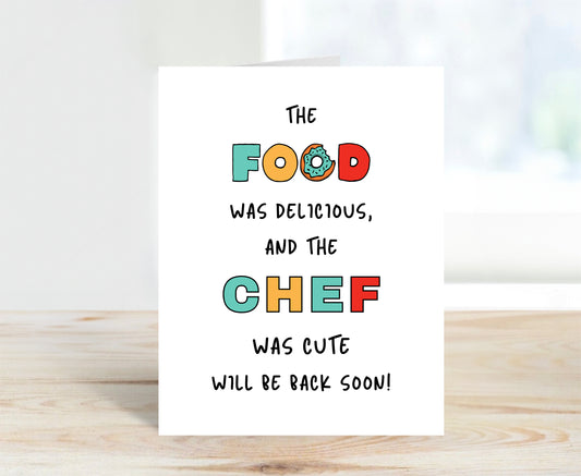 Thank You Chef Card