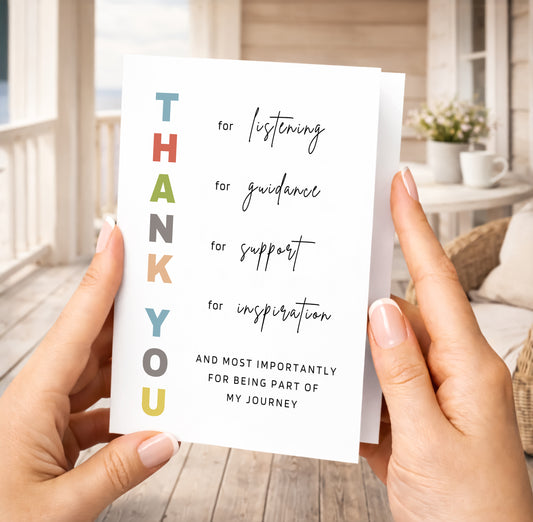 Thank You Card - Being Part of My Journey