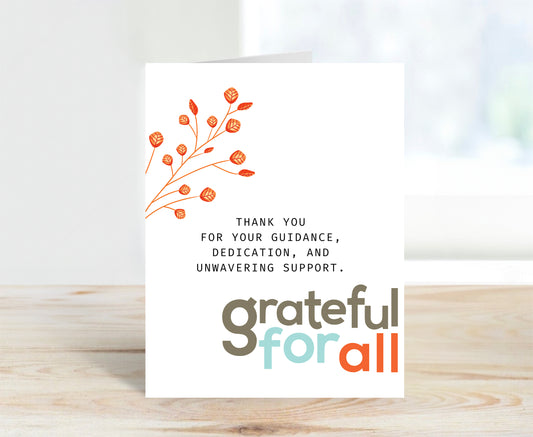 Thank You Greeting Card - Grateful for All