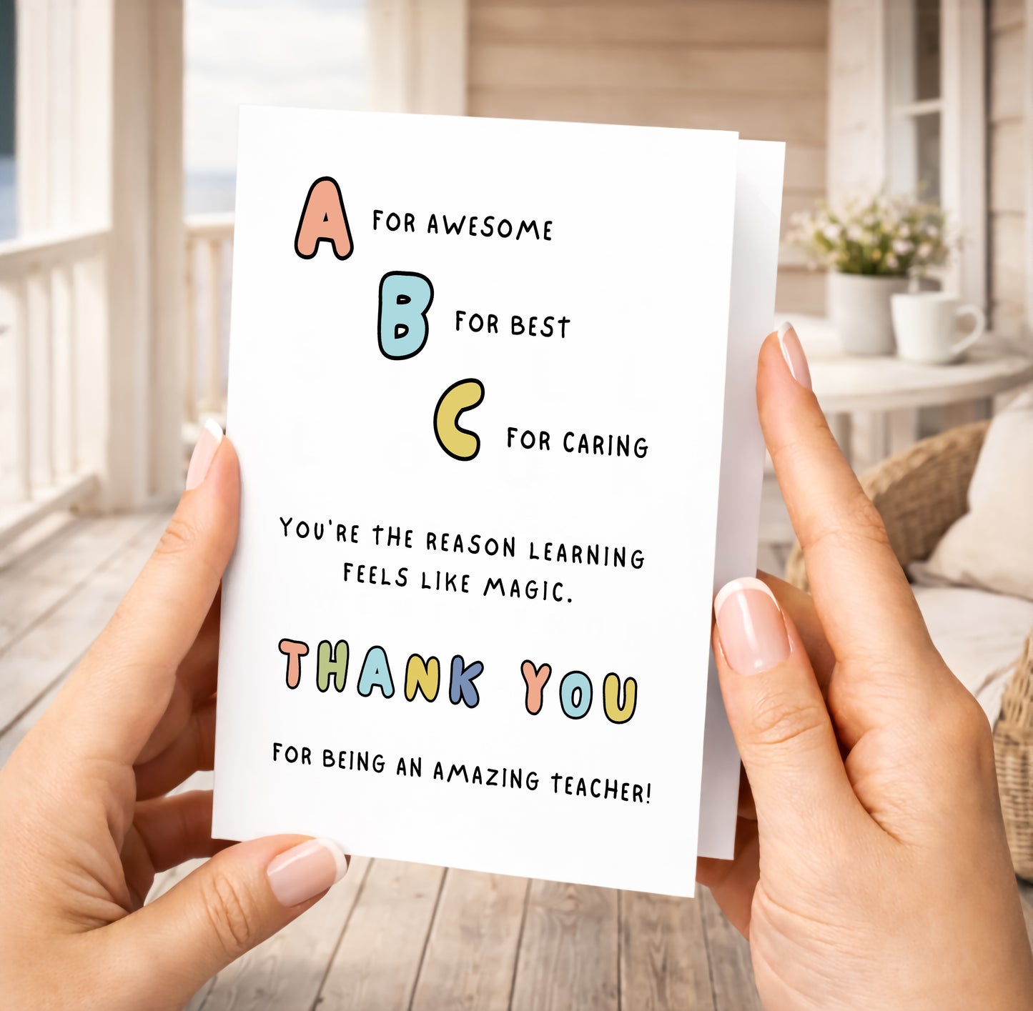 ABC Thank You Teacher Card