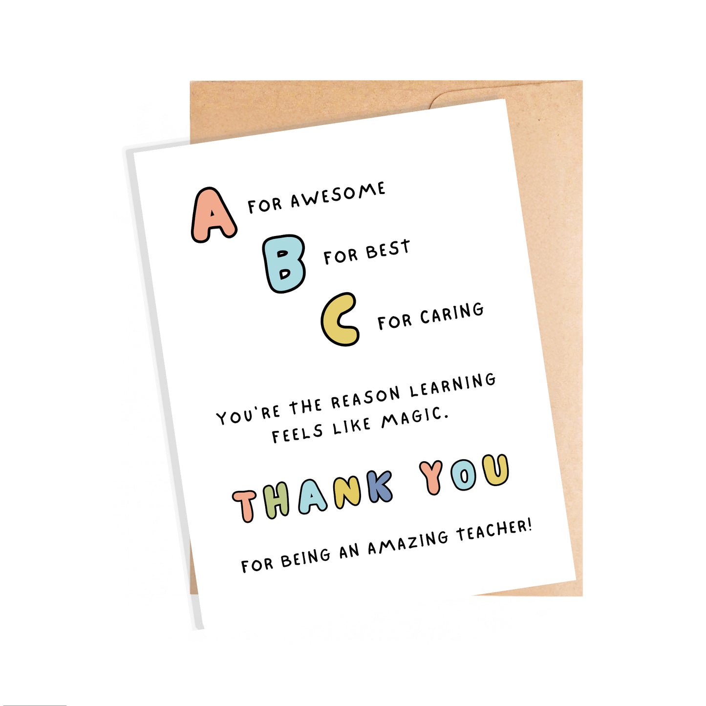 ABC Thank You Teacher Card