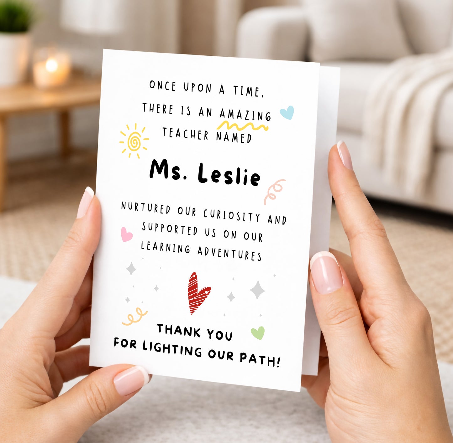 Personalized Thank You Card for Teacher