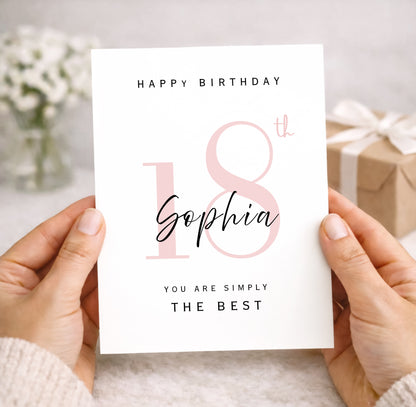 Personalized 18th Birthday Card