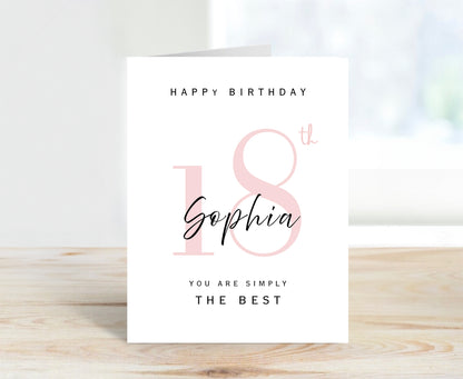 Personalized 18th Birthday Card