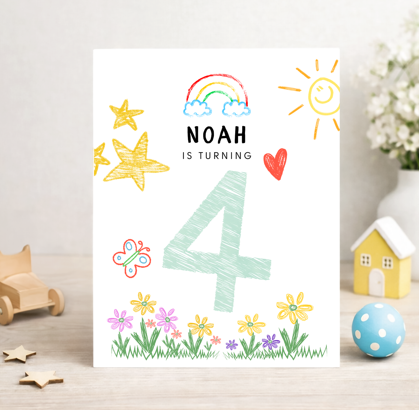 Personalized Turning 4 Years Old