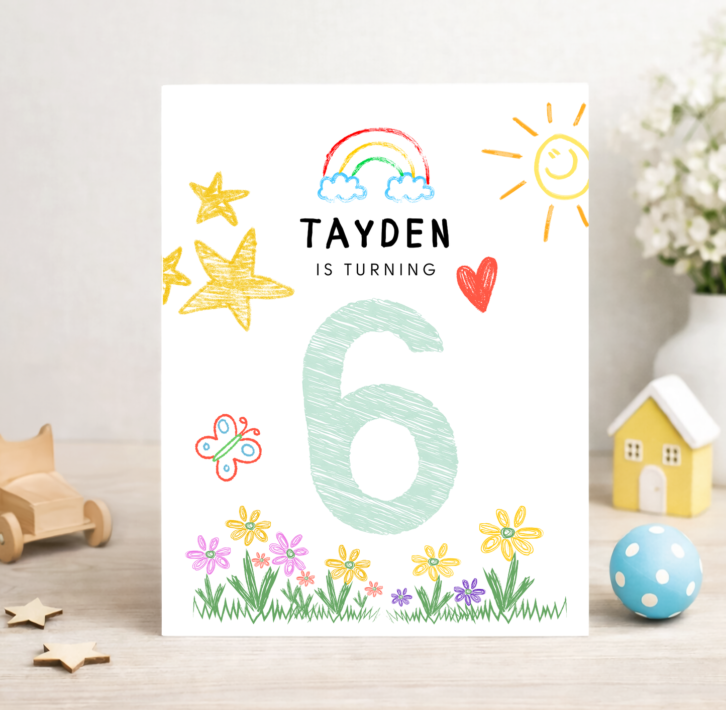 Personalized Turning 6 Years Old
