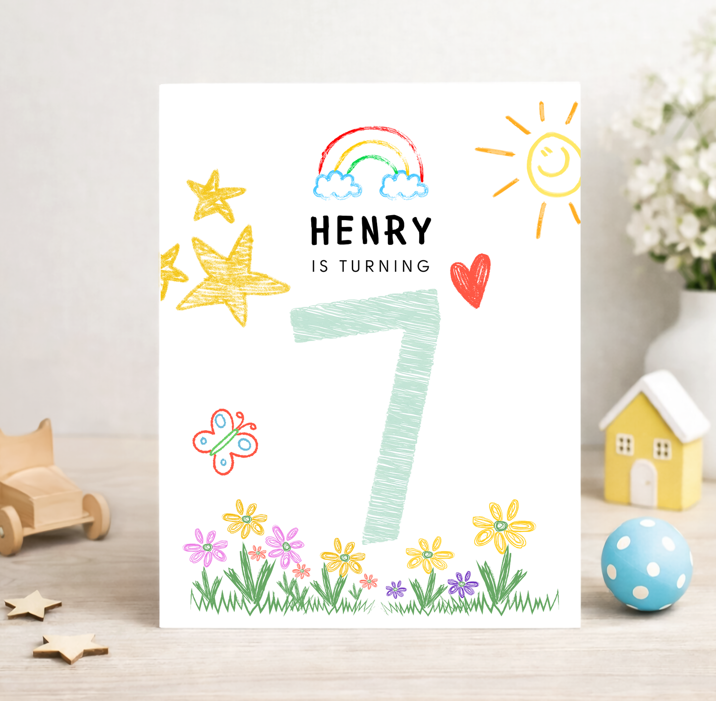 Personalized Turning 7 Years Old