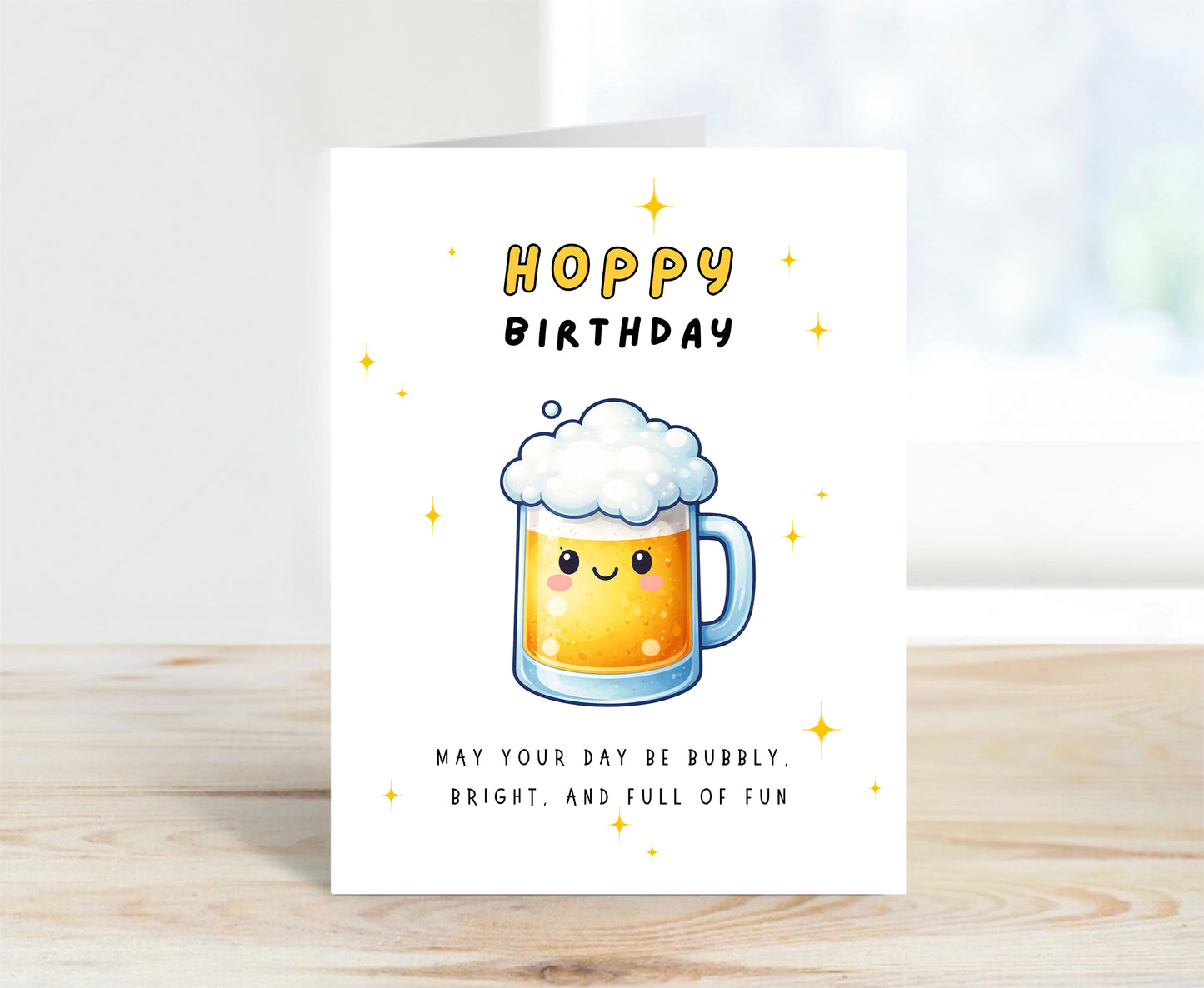 Birthday Card, Bubbly Bright