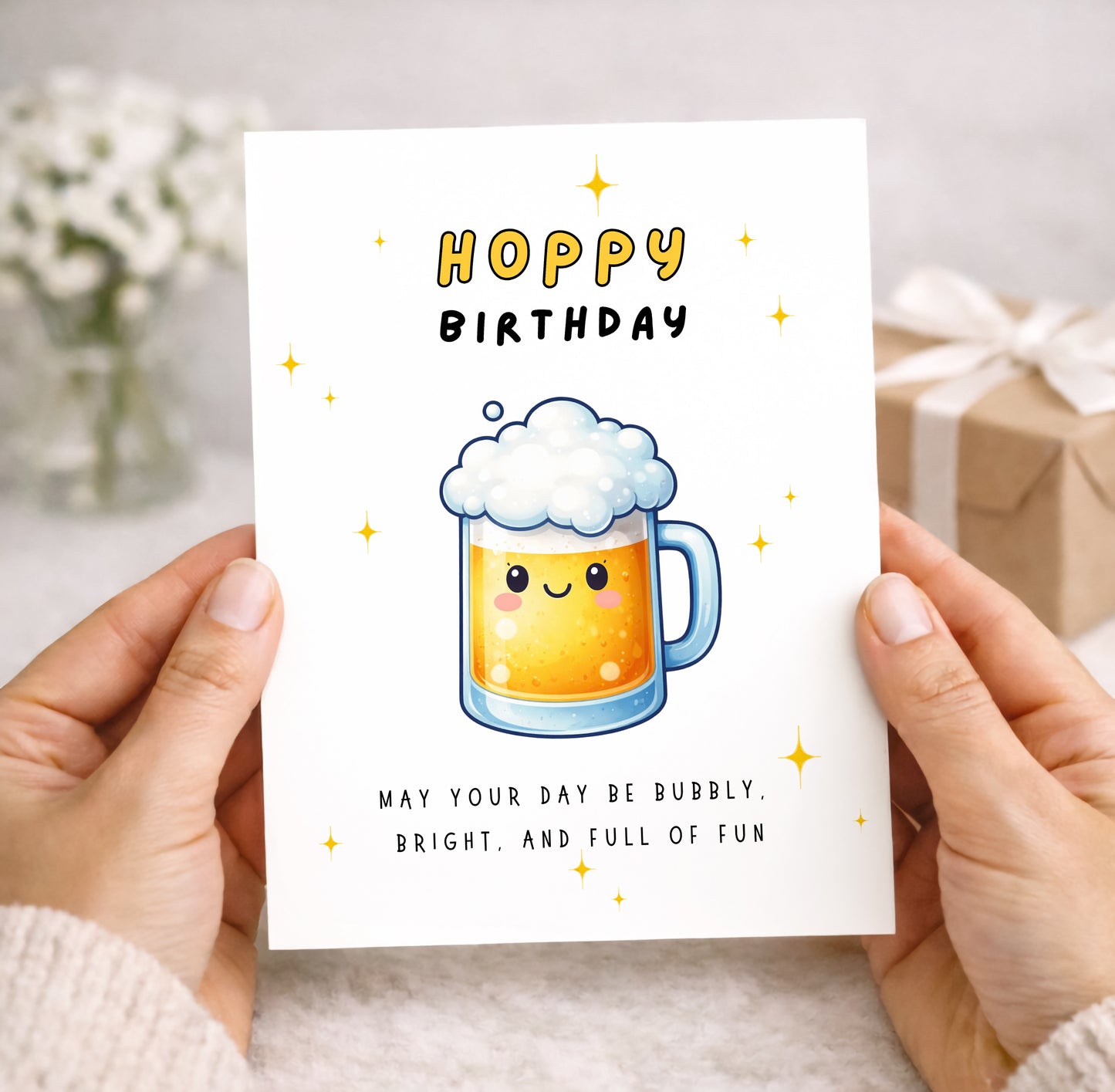 Birthday Card, Bubbly Bright