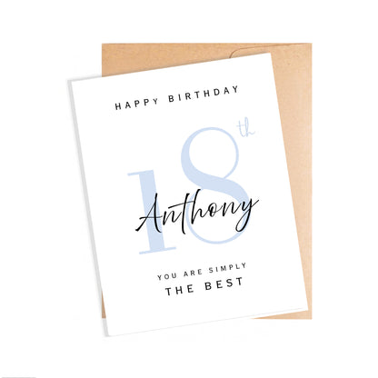 Personalized 18th Birthday Card