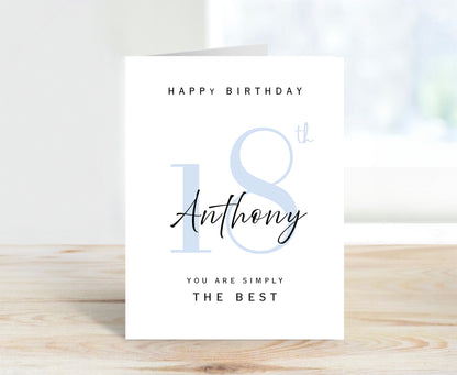 Personalized 18th Birthday Card