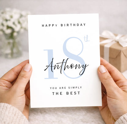 Personalized 18th Birthday Card