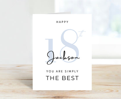 Personalized 18th Birthday Card For Him