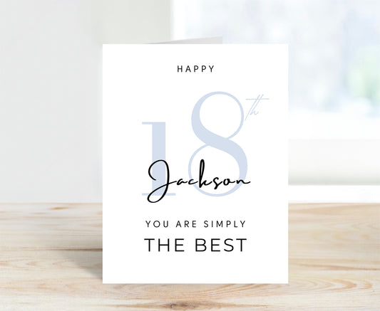 Personalized 18th Birthday Card For Him
