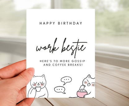 Happy Birthday Card to Work Bestie